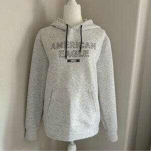 American Eagle Outfitters Hoodie in Grey Unisex Size Medium Athleisure Gym Gray